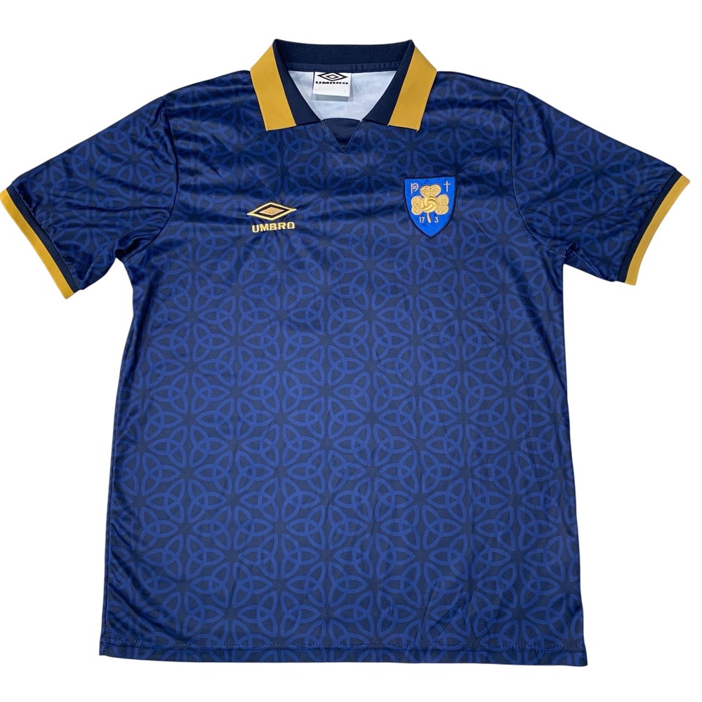 Umbro Ireland 17-3 Jersey Obafemi #9 Blue Gold St Patrick's Day Soccer Shirt XL